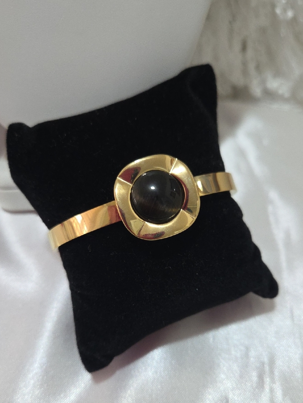 18k gold plated stainless steel Black and Gold  Bracelets
